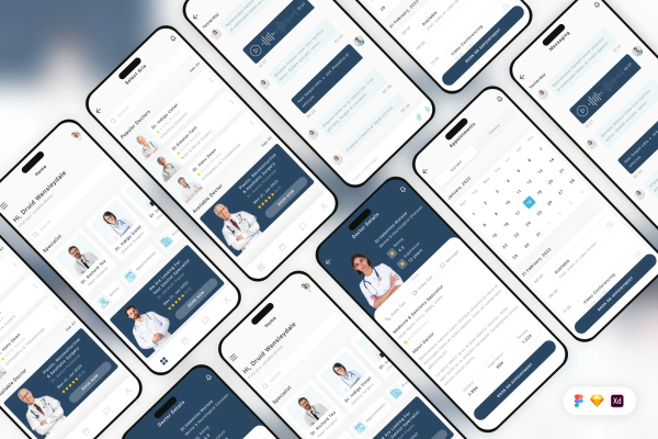 Doctor Appointment Mobile App UI Kit