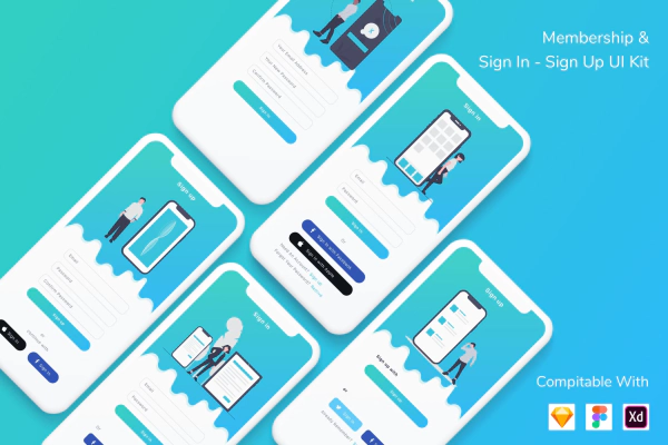 Membership & Sign In - Sign Up UI Kit v3