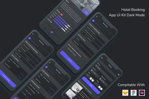 Task Manager App UI Kit Dark Mode