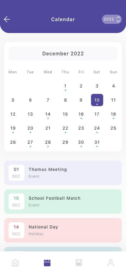 School & Student Mobile App UI Kit - Screenshot 2