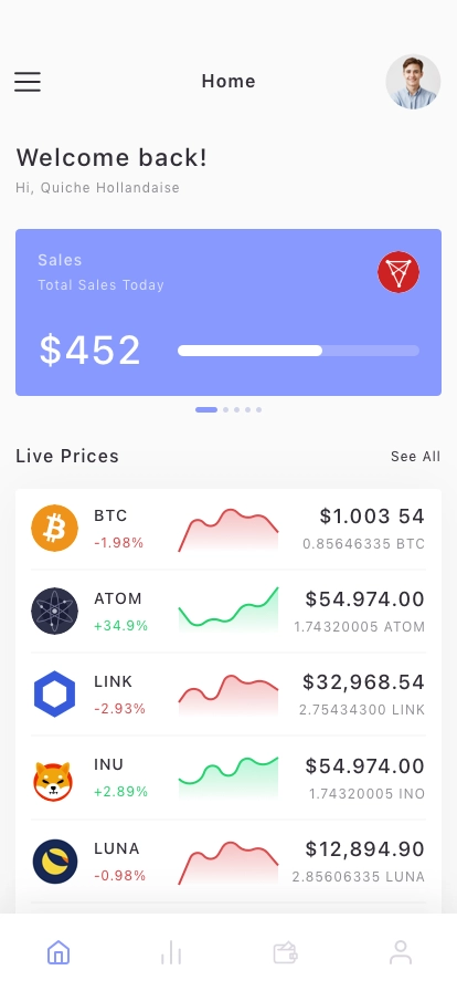 Crypto Market Mobile App UI Kit - Screenshot 2