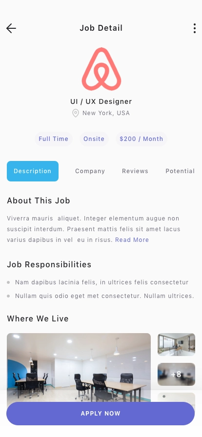 Job & Freelancer Finder App UI Kit - Screenshot 4