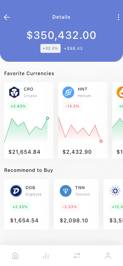 Cryptocurrency Trading Mobile App UI Kit - Screenshot 3