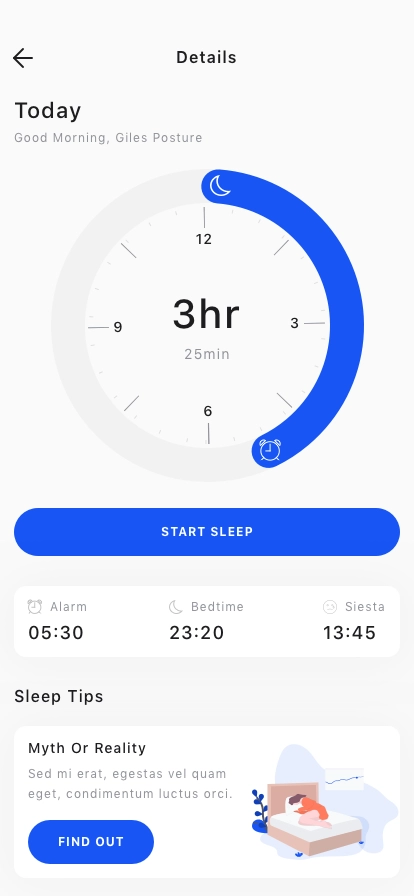 Sleep Tracker App UI Kit - Screenshot 3