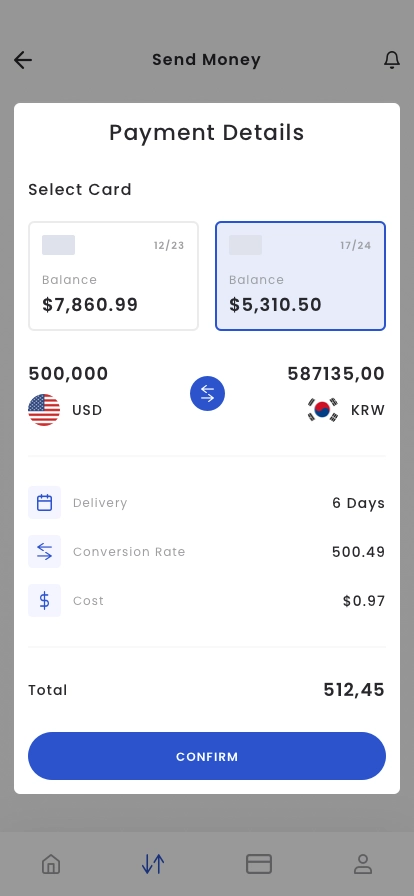 Personal Transfer Money Mobile App UI Kit - Screenshot 2