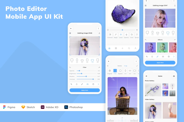 Photo Editor Mobile App UI Kit