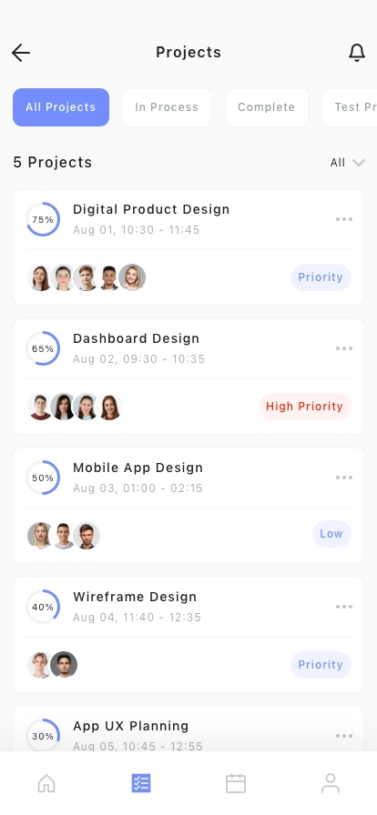 Task & Team Organizer Mobile App UI Kit - Screenshot 3