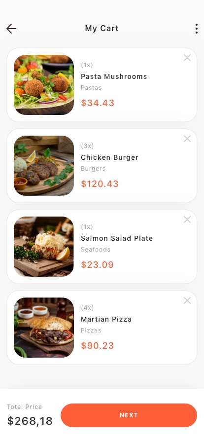 Online Food Ordering Mobile App UI Kit - Screenshot 2