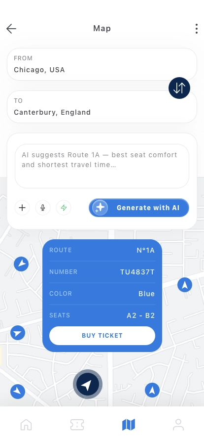 AI Train Ticket Mobile App UI Kit - Screenshot 4