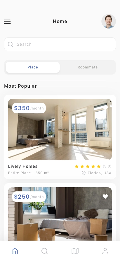 Home Rental Mobile App UI Kit - Screenshot 1