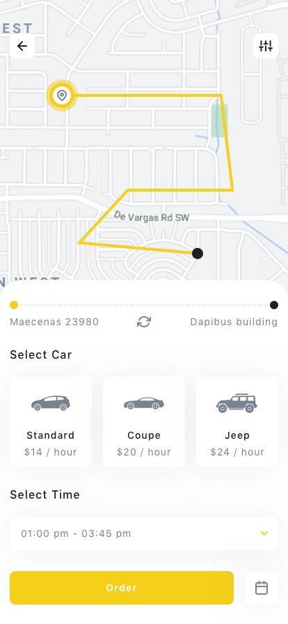 Taxi Booking Mobile App UI Kit - Screenshot 4