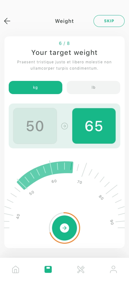 Calorie Counter Mobile App UI Kit - Screenshot 1