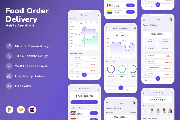 Transfer & Payments Mobile App UI Kit