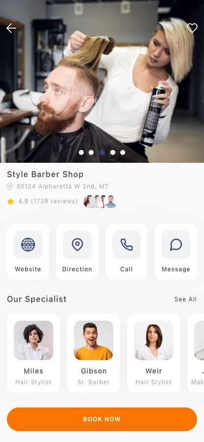 Barber & Salon Mobile App UI Kit - Screenshot 3