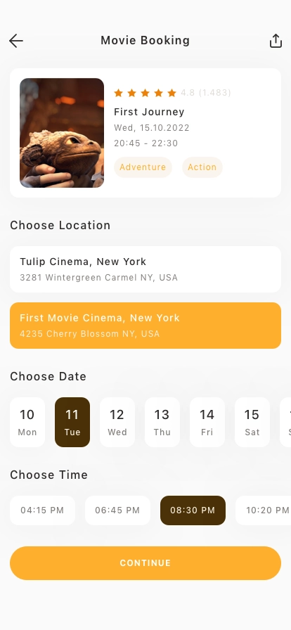 Movie Ticket Mobile App UI Kit - Screenshot 4