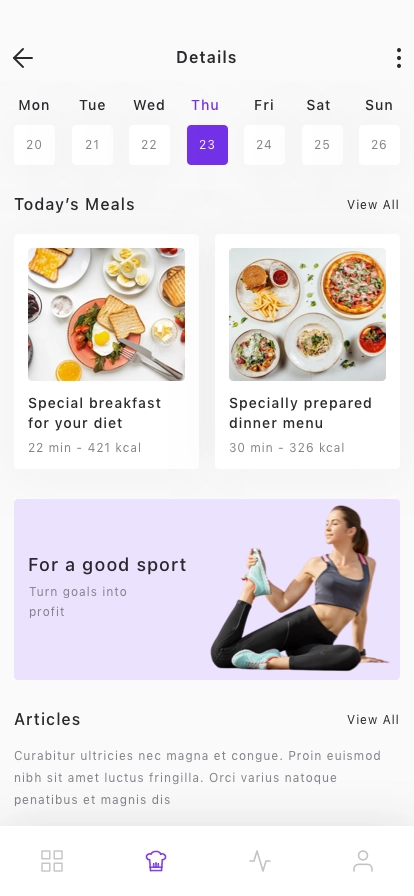 Health & Sport App UI Kit - Screenshot 4