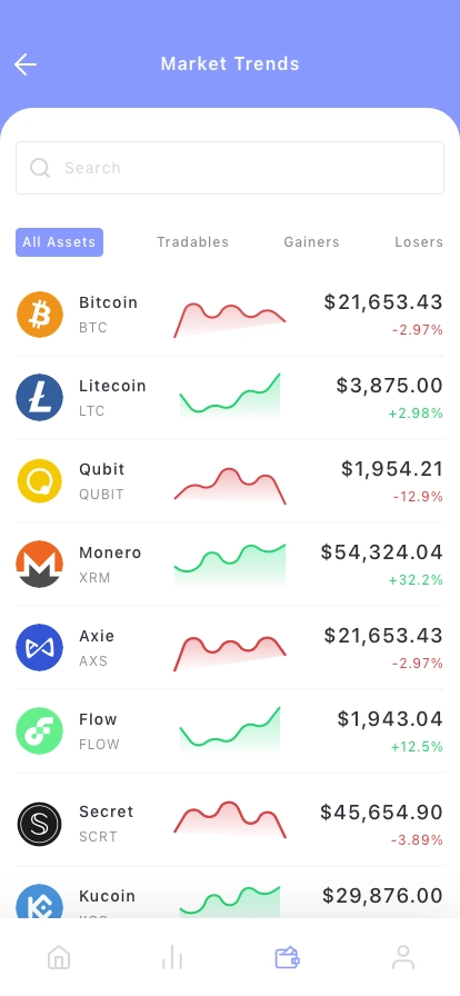 Crypto Market Mobile App UI Kit - Screenshot 5