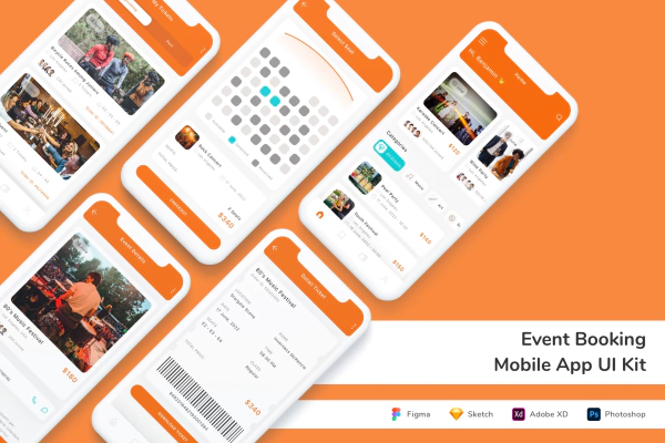 Event Booking Mobile App UI Kit
