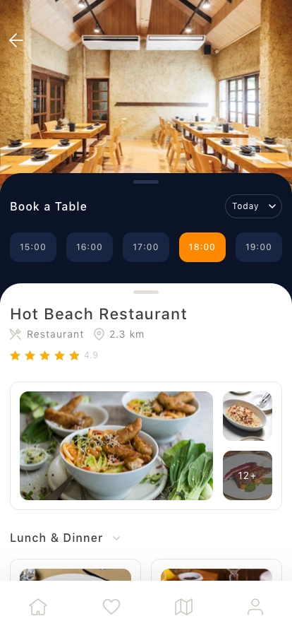 Restaurant Finder Mobile App UI Kit - Screenshot 2