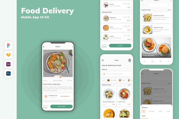 Food Delivery Mobile App UI Kit