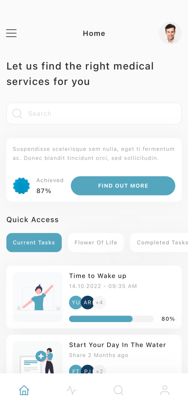 Medical Services Mobile App UI Kit - Screenshot 1