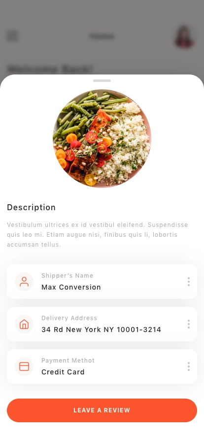 Food Delivery Mobile App UI Kit - Screenshot 3