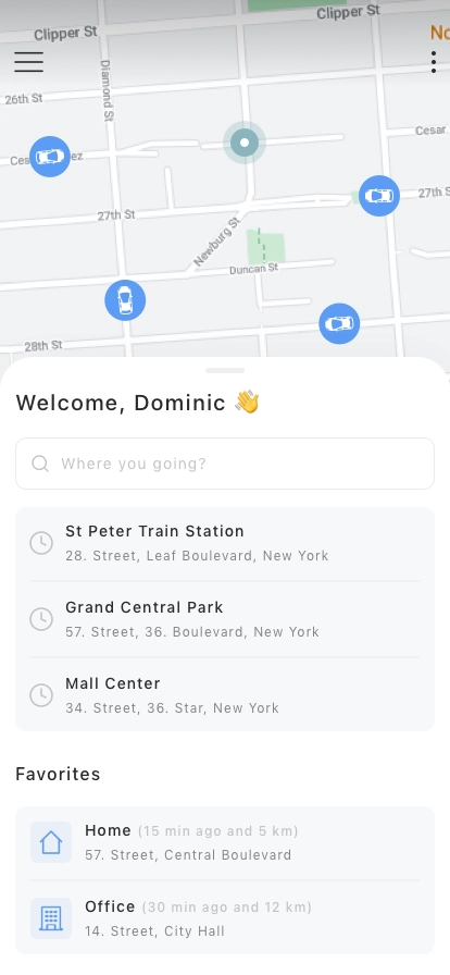 Ride Sharing Mobile App UI Kit - Screenshot 1