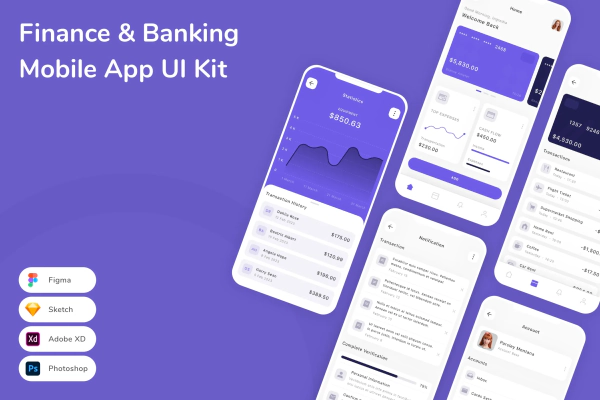 Finance & Banking Mobile App UI Kit