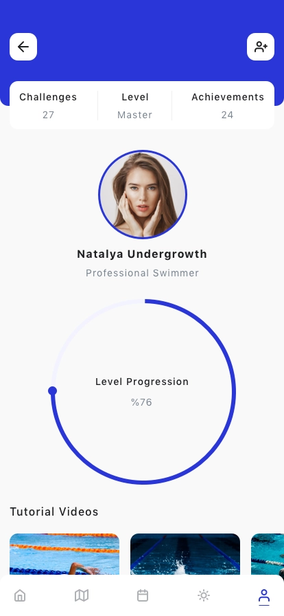 Swimming Coach Mobile App UI Kit - Screenshot 5