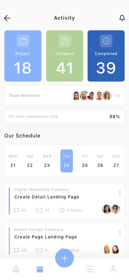 Productivity Planner Mobile App UI Kit - Screenshot 5