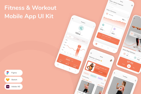 Fitness & Workout Mobile App UI Kit