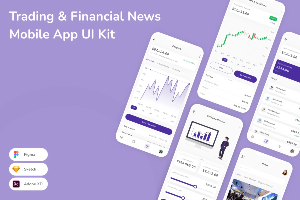 Trading & Financial News Mobile App UI Kit