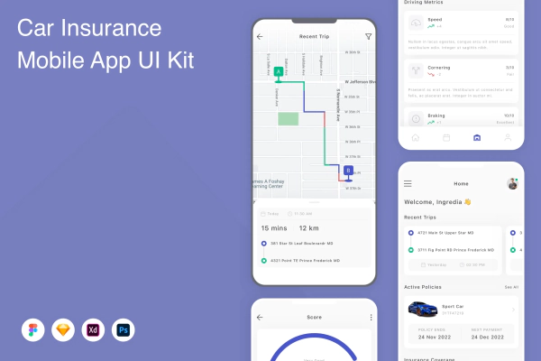 Car Insurance Mobile App UI Kit