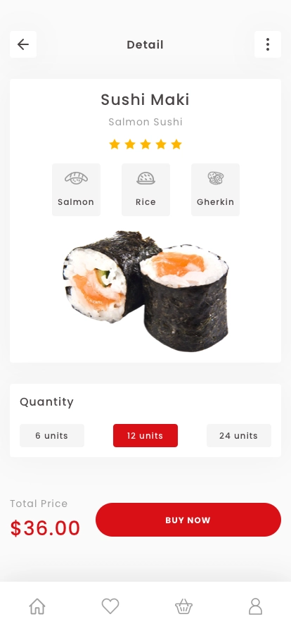 Sushi Delivery Mobile App UI Kit - Screenshot 2