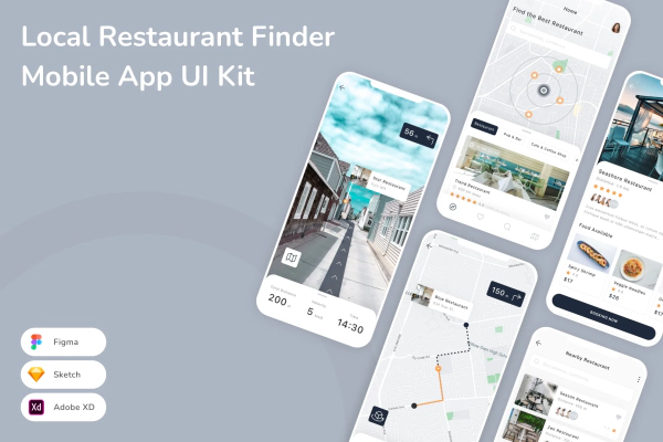Local Restaurant Finder Mobile App UI Kit