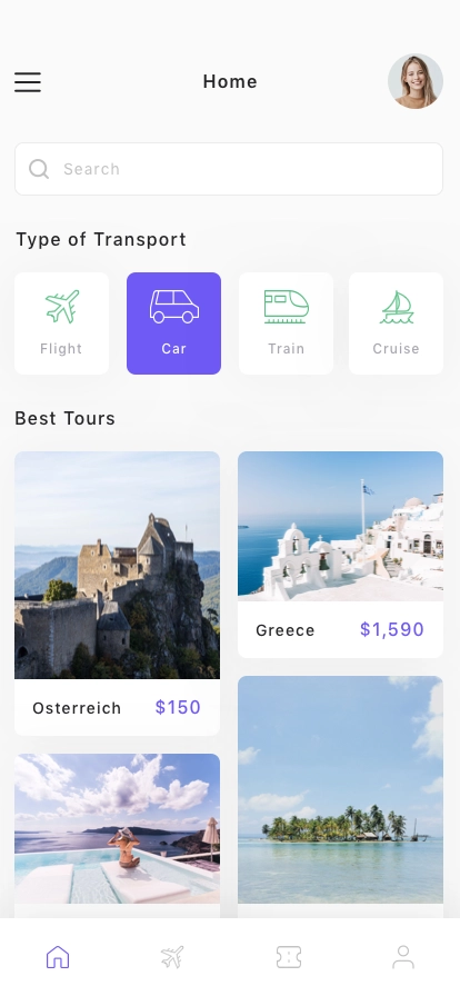 Flyer Travel Mobile App UI Kit - Screenshot 2