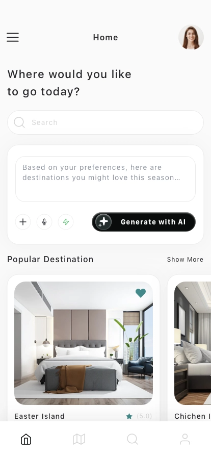 Travel Booking Mobile App UI Kit - Screenshot 1
