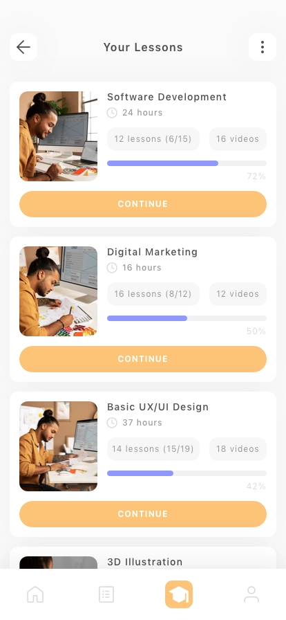 E-Learning Mobile App UI Kit - Screenshot 4