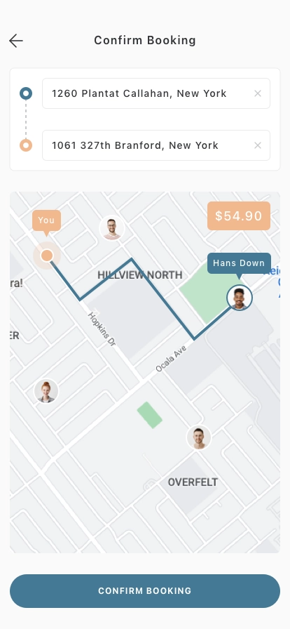 Journey Share Mobile App UI Kit - Screenshot 5