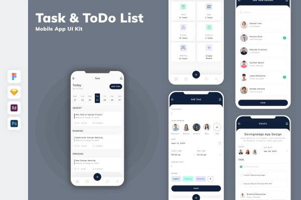 Task & ToDo List Mobile App UI Kit