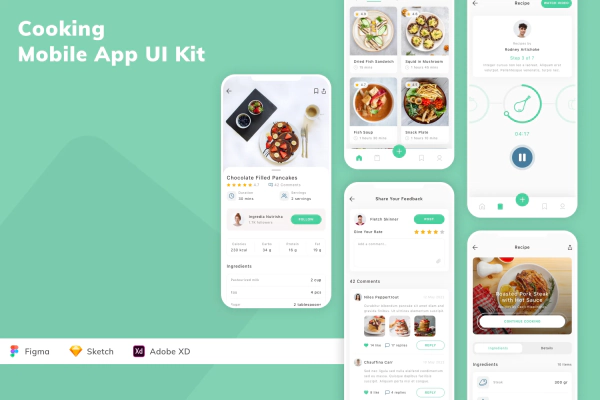 Cooking Mobile App UI Kit