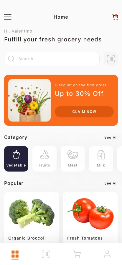 Grocery Delivery Mobile App UI Kit - Screenshot 1