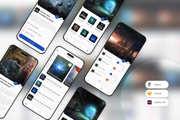 Esports Team Score News App UI Kit