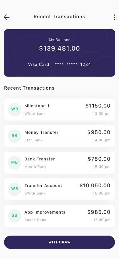 Freelancers Bank Mobile App UI Kit - Screenshot 4