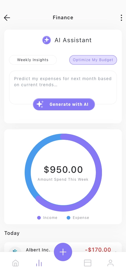AI Banking & Finance Mobile App UI Kit - Screenshot 2