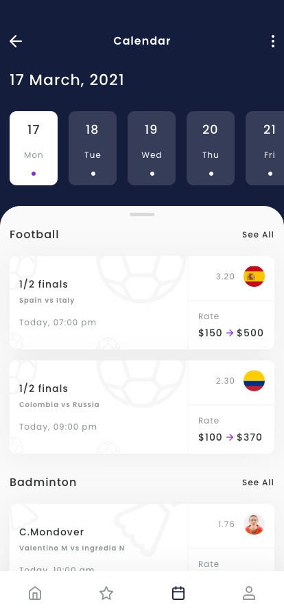 Sports Betting Mobile App UI Kit - Screenshot 5