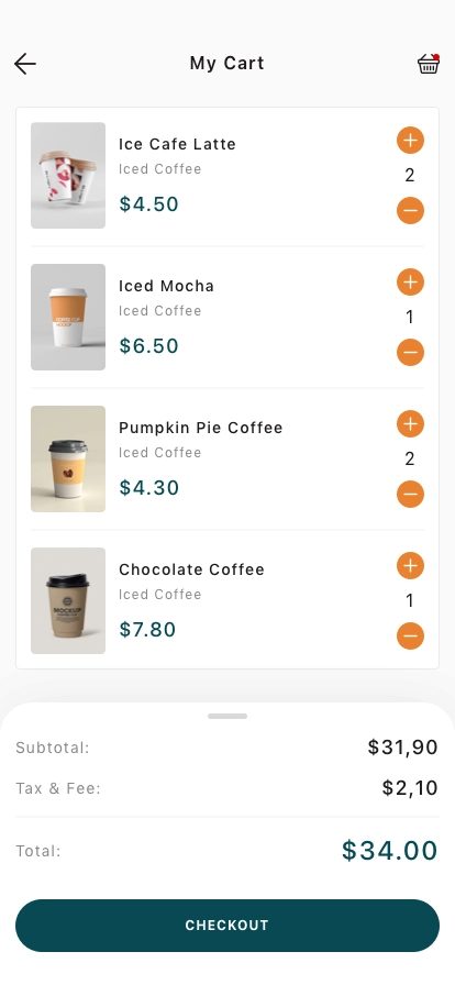Coffee Shop Mobile App UI Kit - Screenshot 5