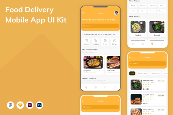 Food Delivery Mobile App UI Kit