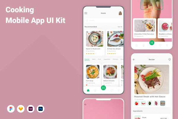 Cooking Mobile App UI Kit