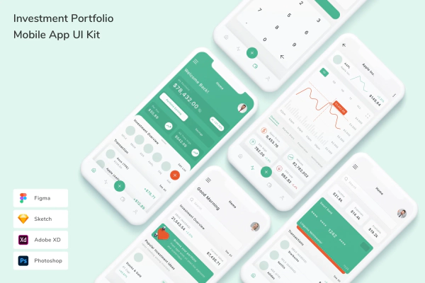Investment Portfolio Mobile App UI Kit